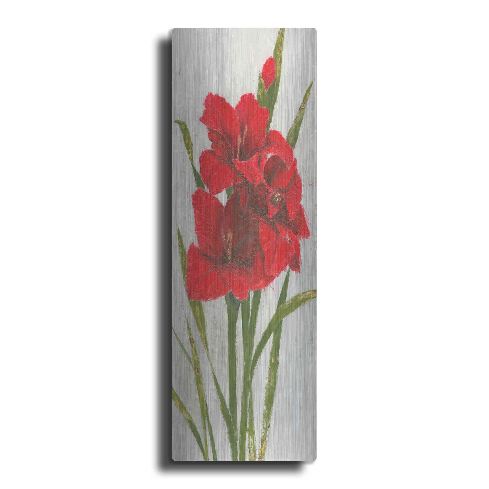 Luxe Metal Art 'Red Simplicity I' by James Wiens, Metal Wall Art