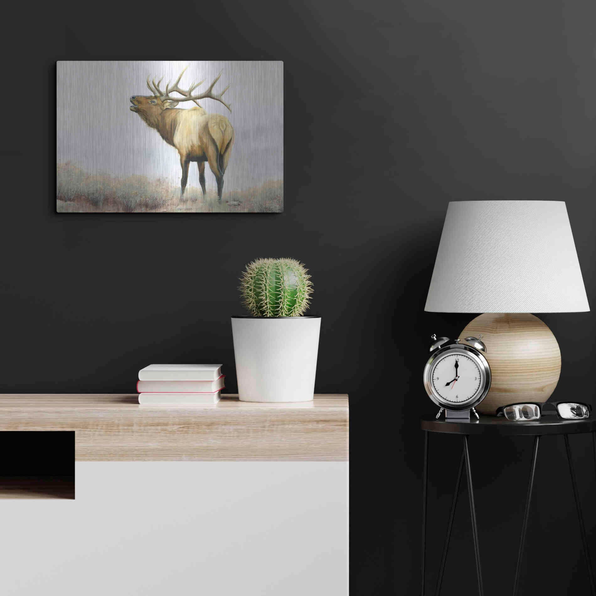 Luxe Metal Art 'Majestic Elk' by James Wiens, Metal Wall Art,24x16