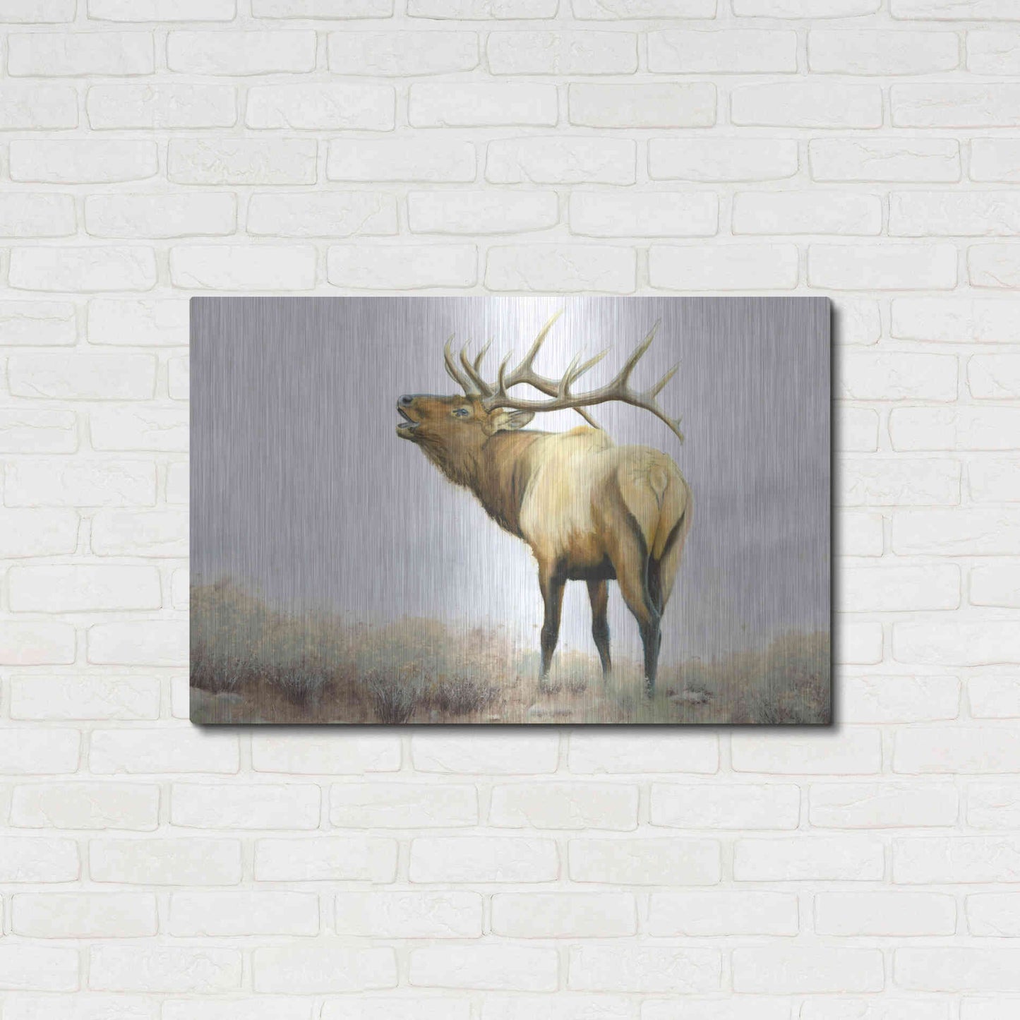 Luxe Metal Art 'Majestic Elk' by James Wiens, Metal Wall Art,36x24