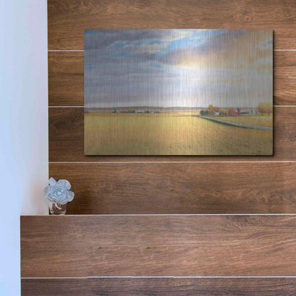 Luxe Metal Art 'Heartland Landscape' by James Wiens, Metal Wall Art,16x12