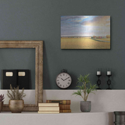 Luxe Metal Art 'Heartland Landscape' by James Wiens, Metal Wall Art,16x12