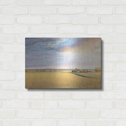 Luxe Metal Art 'Heartland Landscape' by James Wiens, Metal Wall Art,24x16