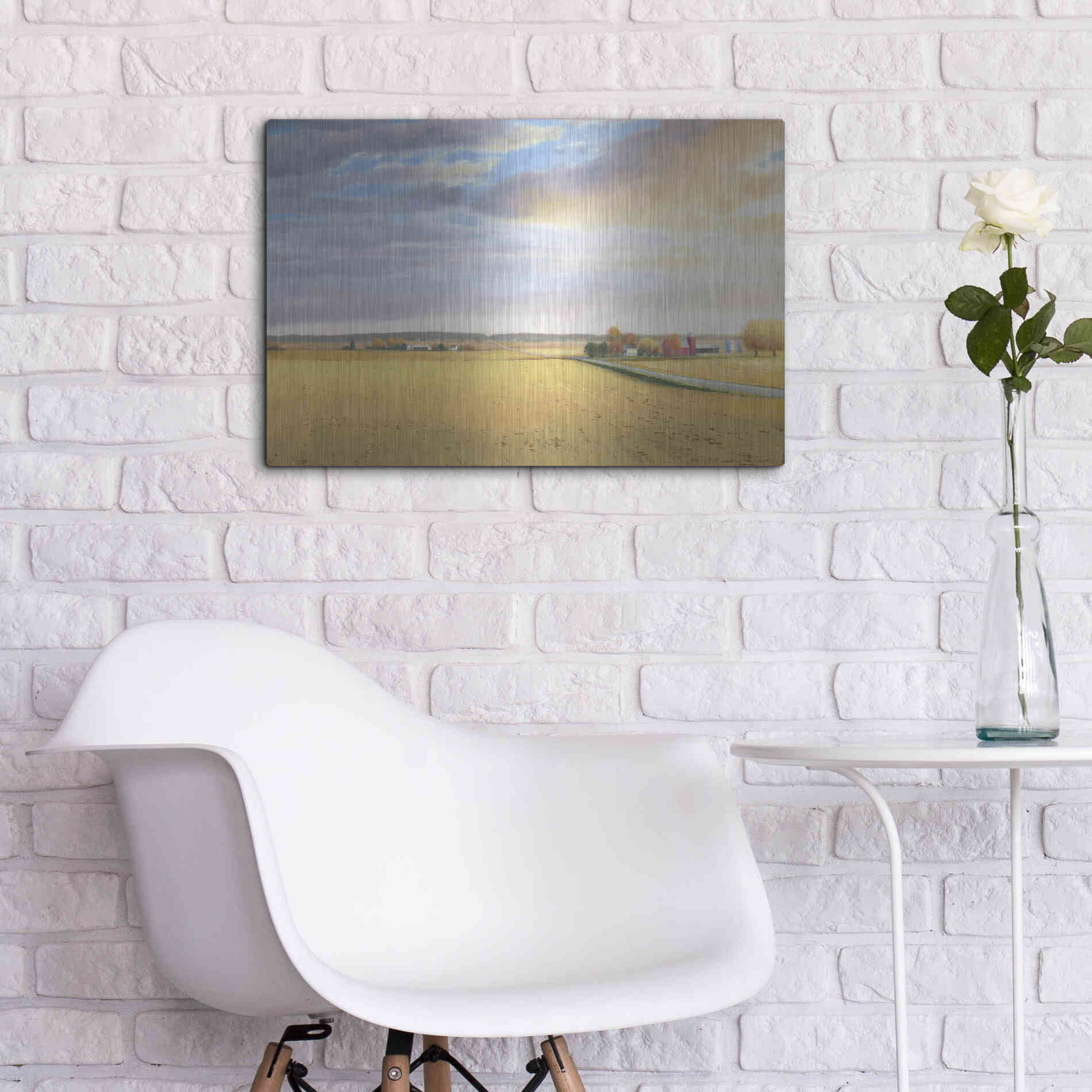 Luxe Metal Art 'Heartland Landscape' by James Wiens, Metal Wall Art,24x16