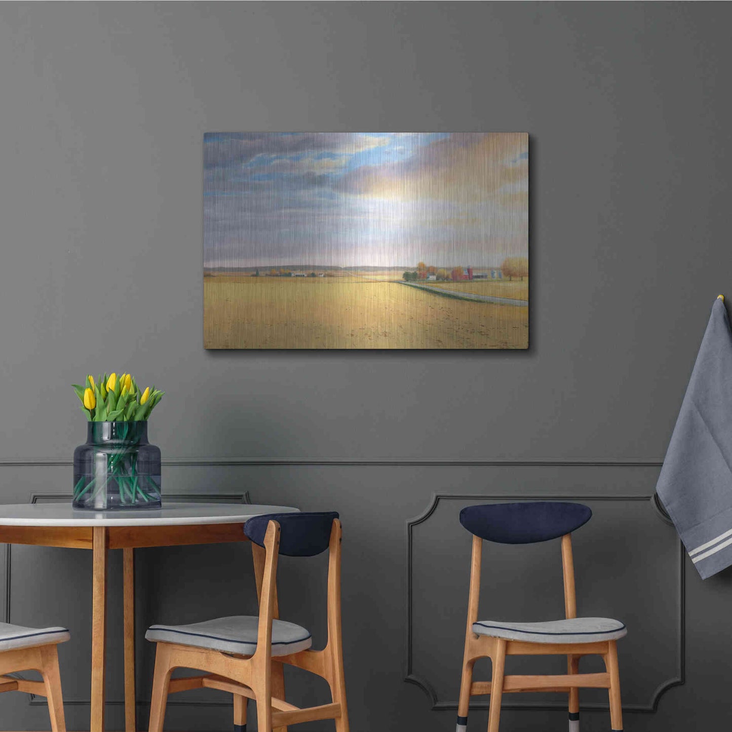 Luxe Metal Art 'Heartland Landscape' by James Wiens, Metal Wall Art,36x24