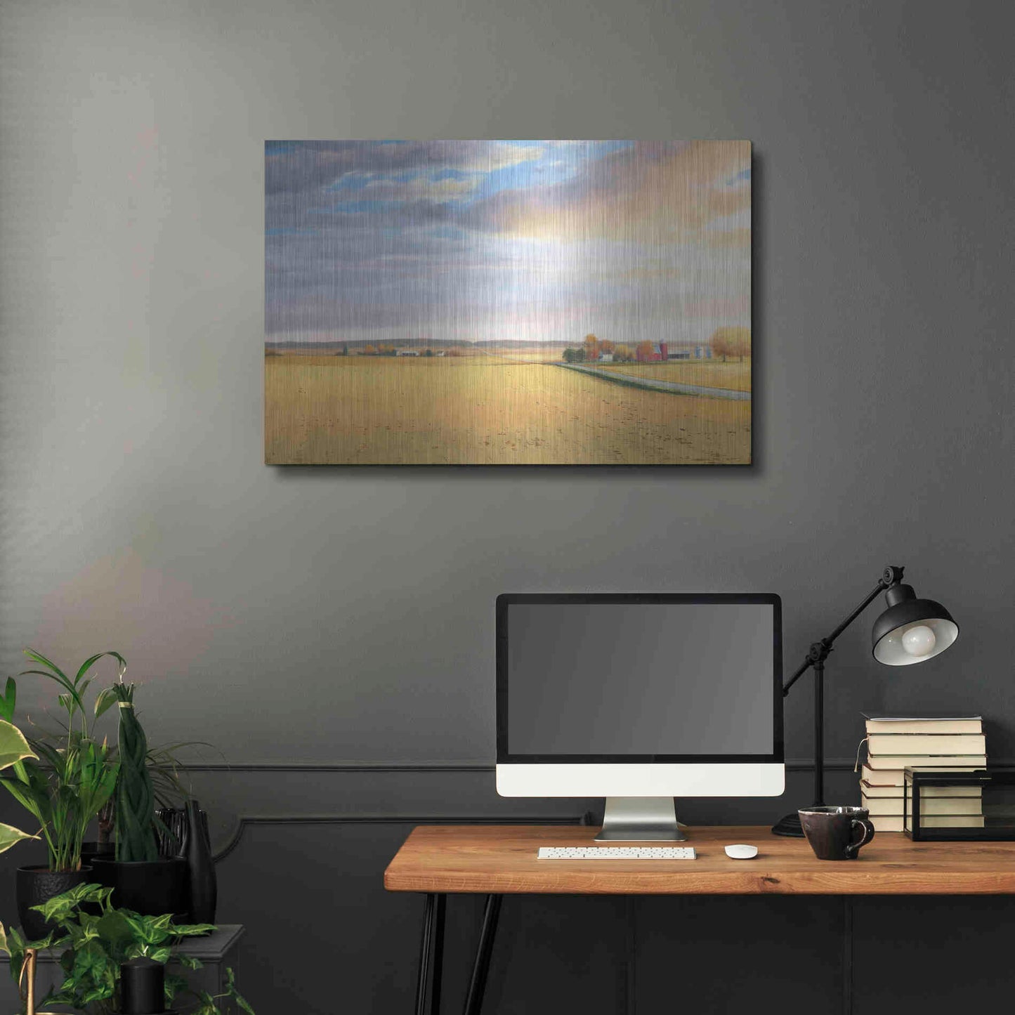 Luxe Metal Art 'Heartland Landscape' by James Wiens, Metal Wall Art,36x24