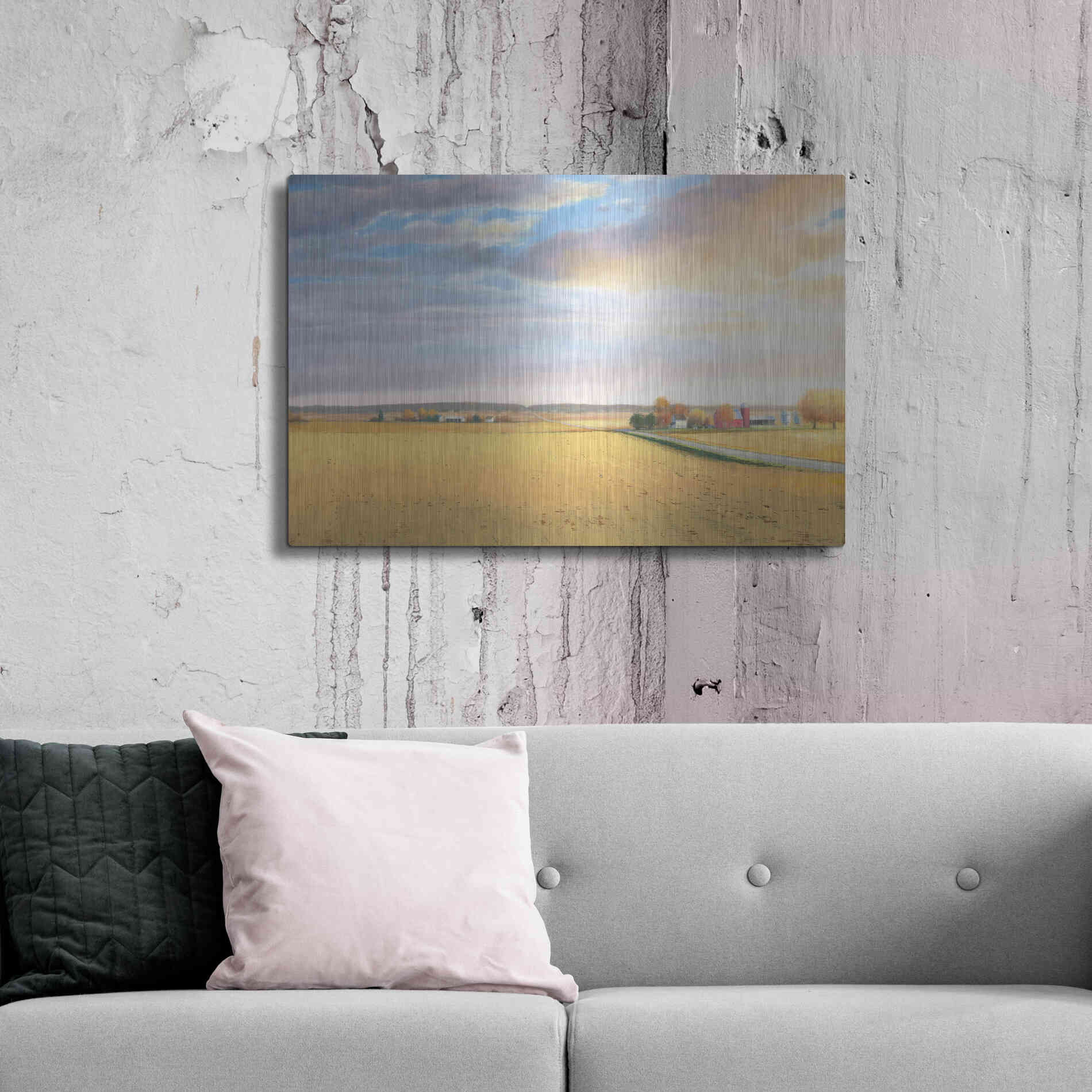 Luxe Metal Art 'Heartland Landscape' by James Wiens, Metal Wall Art,36x24