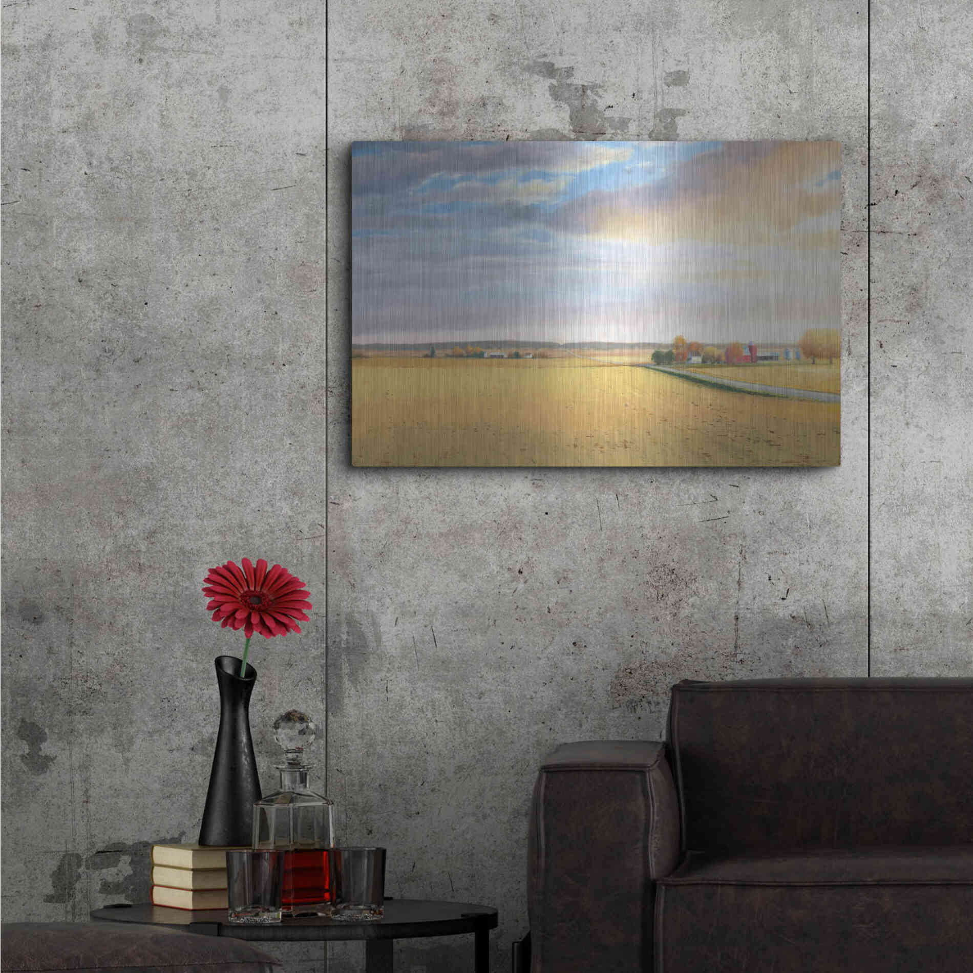 Luxe Metal Art 'Heartland Landscape' by James Wiens, Metal Wall Art,36x24
