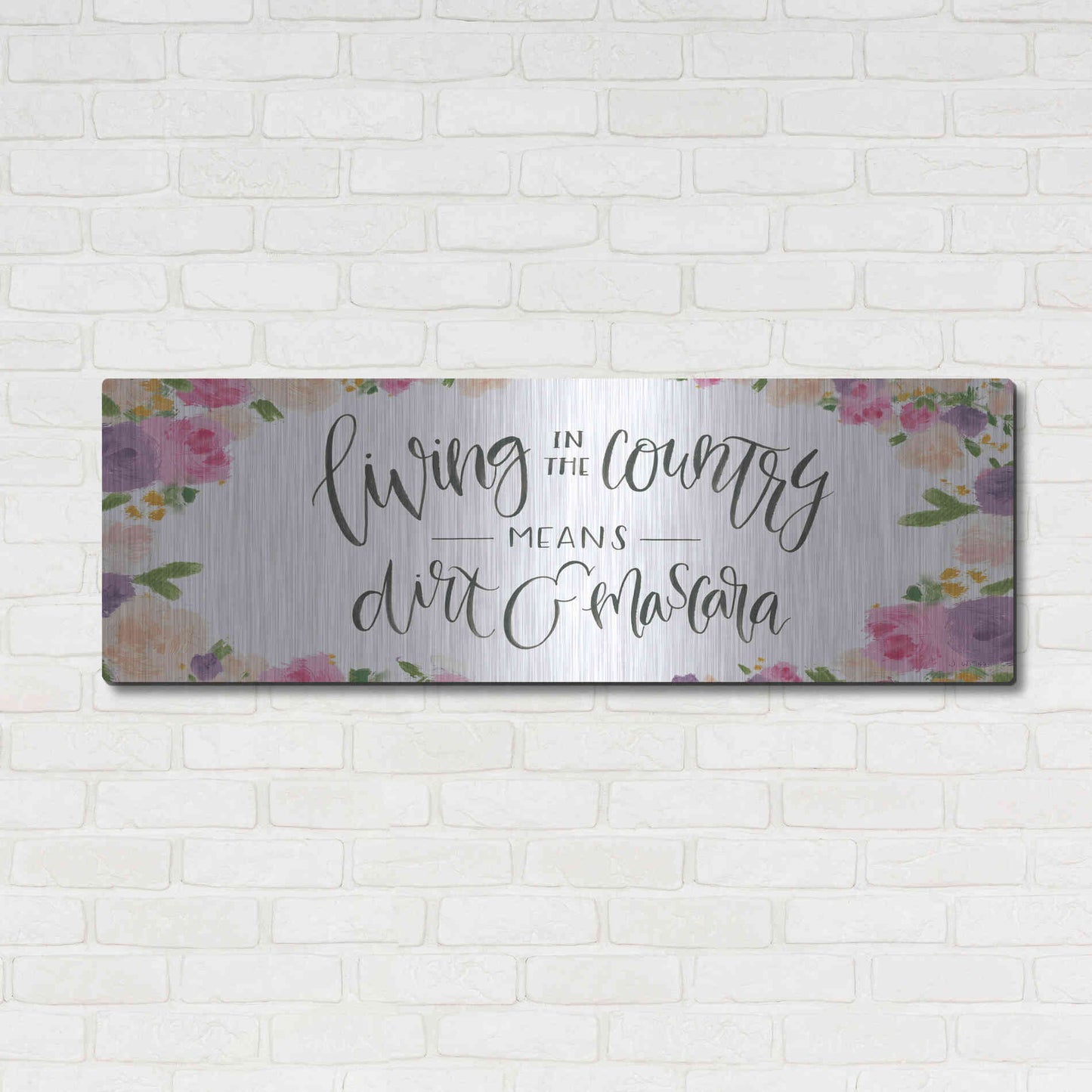 Luxe Metal Art 'Beautiful Country IV' by James Wiens, Metal Wall Art,48x16