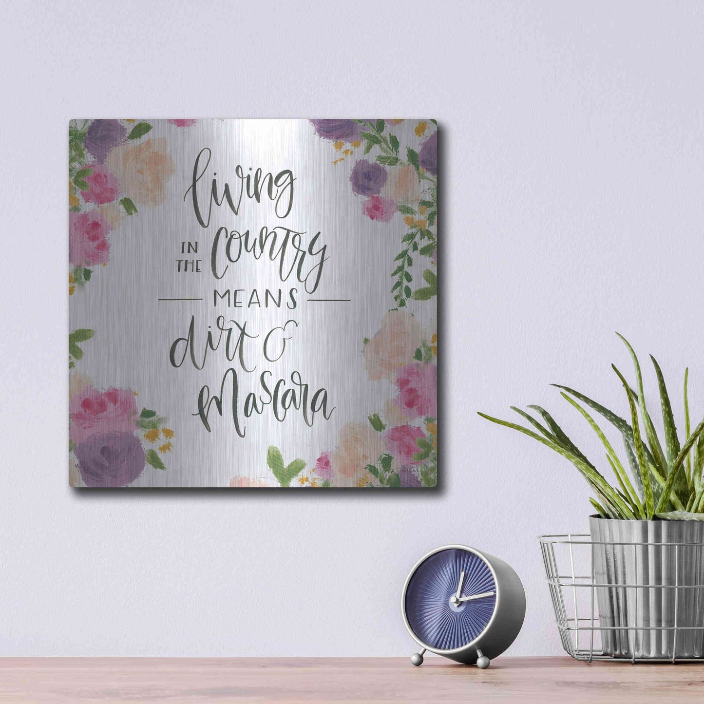 Luxe Metal Art 'Beautiful Country V' by James Wiens, Metal Wall Art,12x12