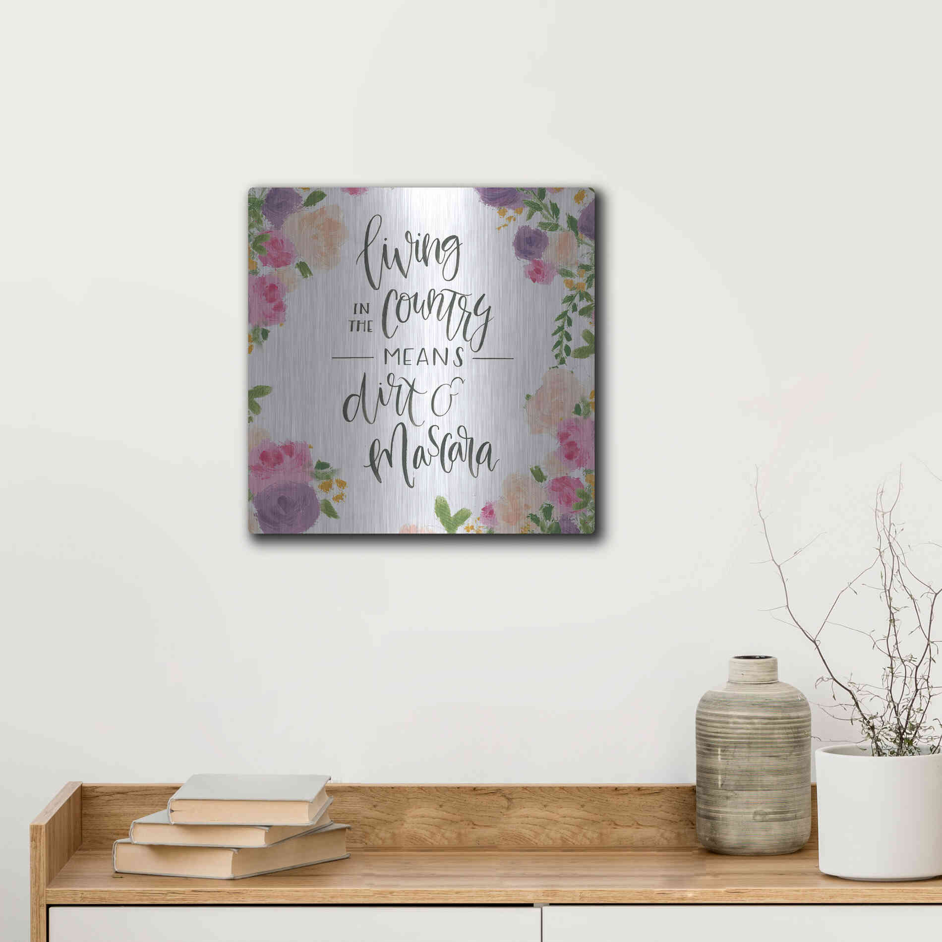 Luxe Metal Art 'Beautiful Country V' by James Wiens, Metal Wall Art,12x12