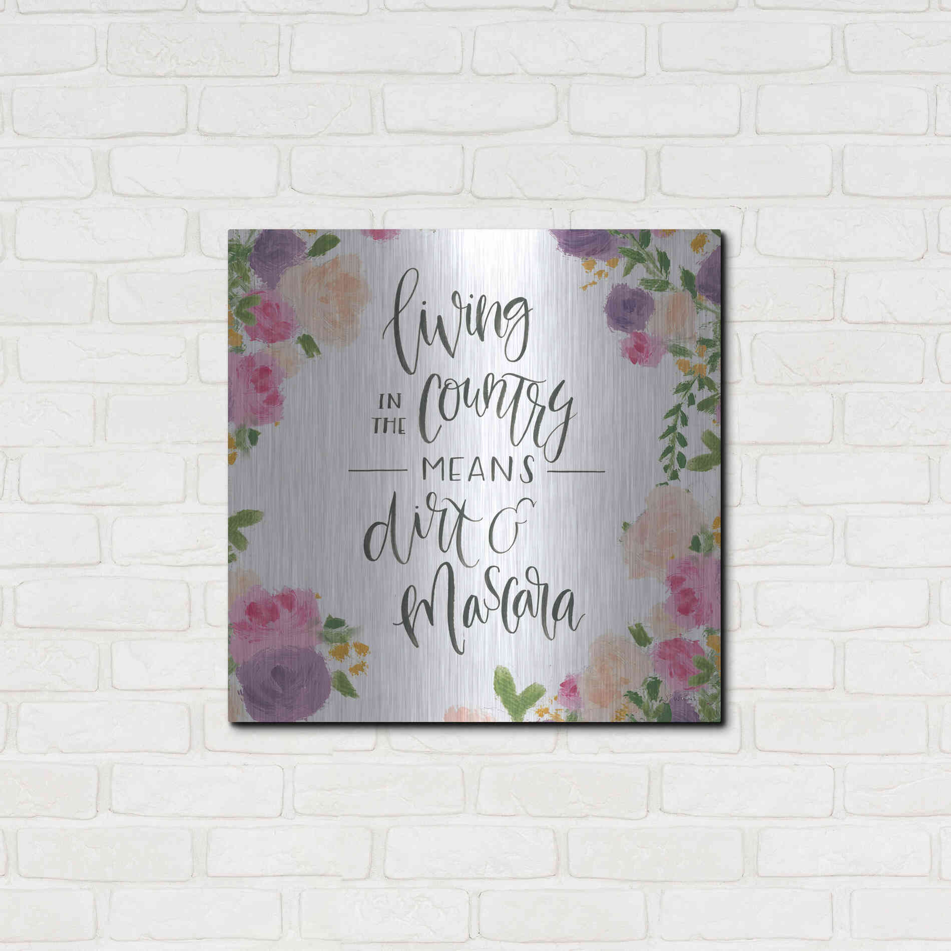 Luxe Metal Art 'Beautiful Country V' by James Wiens, Metal Wall Art,24x24