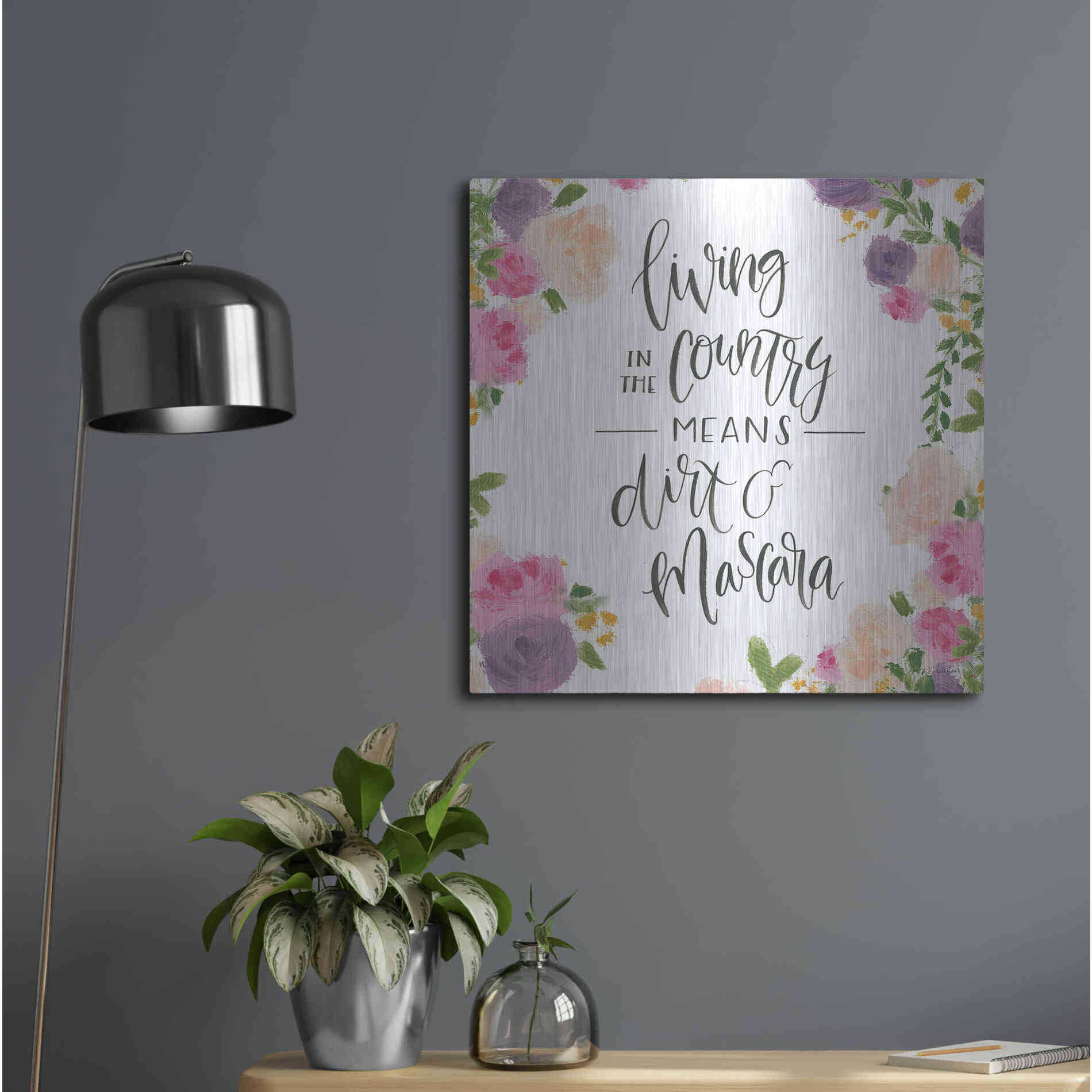 Luxe Metal Art 'Beautiful Country V' by James Wiens, Metal Wall Art,24x24