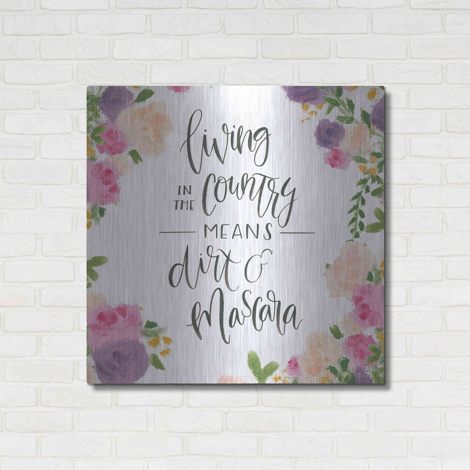 Luxe Metal Art 'Beautiful Country V' by James Wiens, Metal Wall Art,36x36