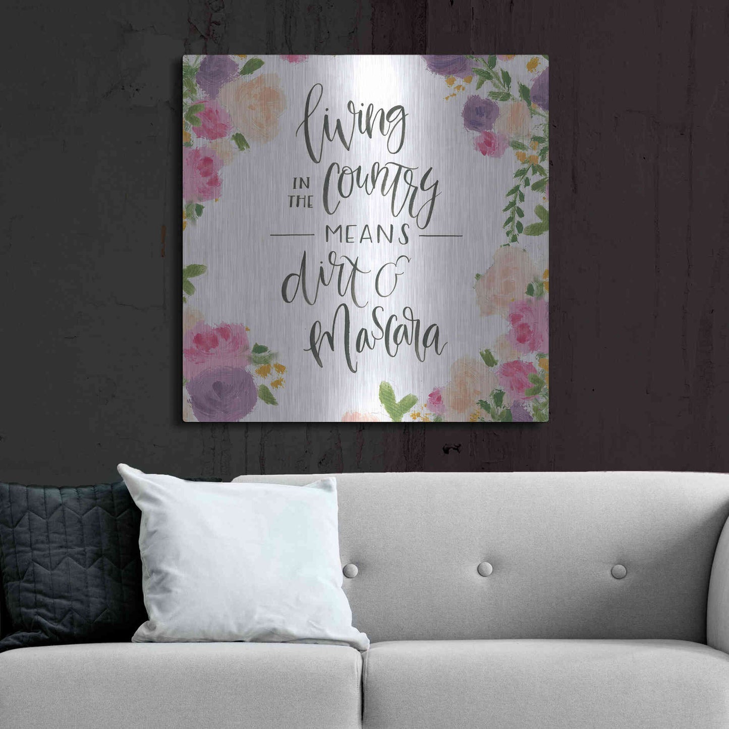 Luxe Metal Art 'Beautiful Country V' by James Wiens, Metal Wall Art,36x36