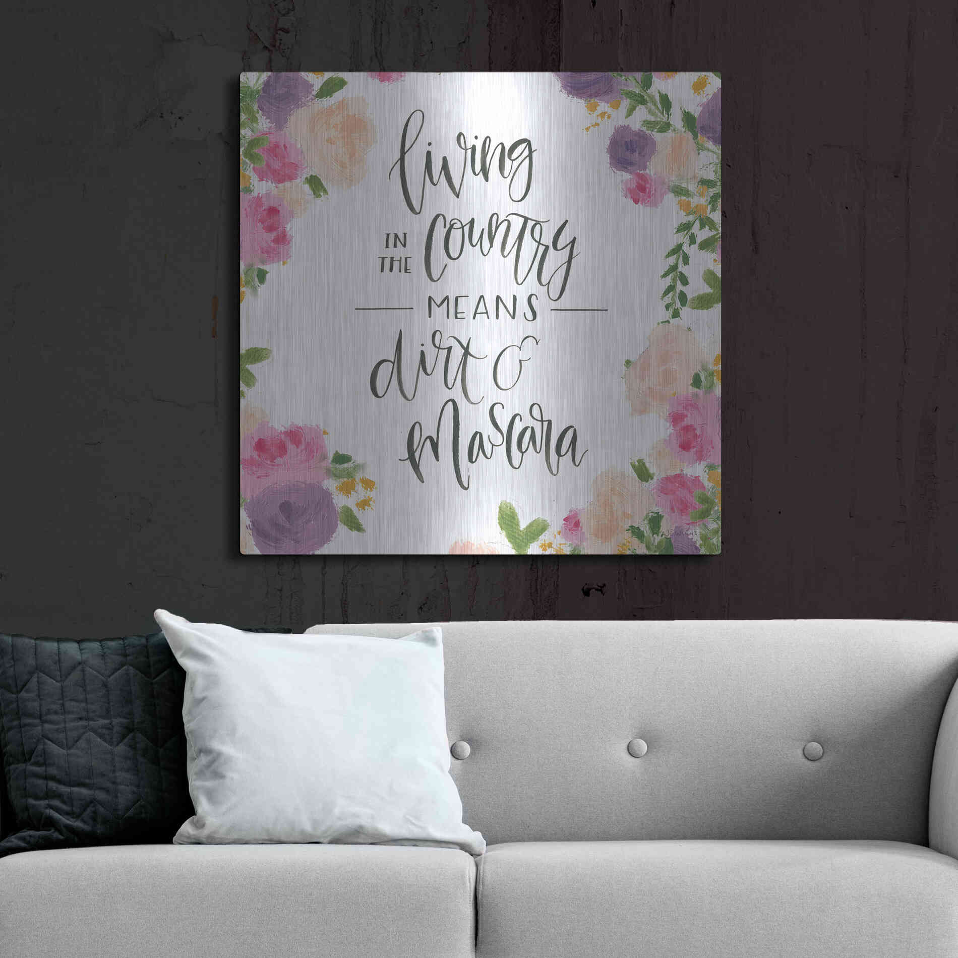 Luxe Metal Art 'Beautiful Country V' by James Wiens, Metal Wall Art,36x36