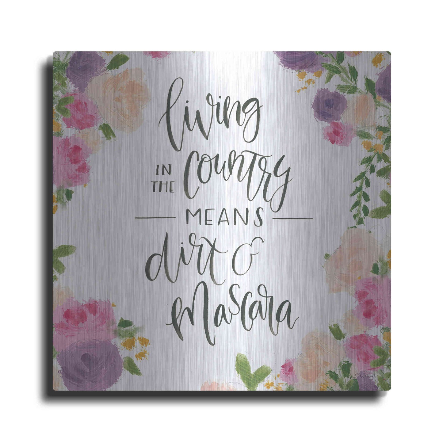 Luxe Metal Art 'Beautiful Country V' by James Wiens, Metal Wall Art