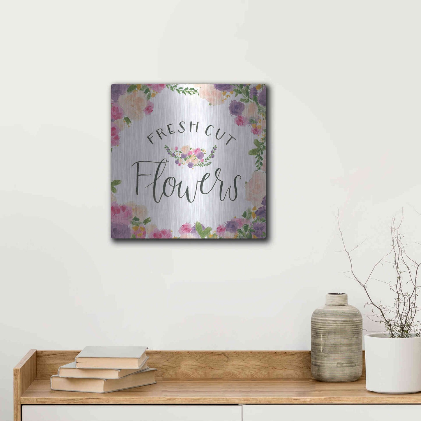 Luxe Metal Art 'Beautiful Country VI' by James Wiens, Metal Wall Art,12x12