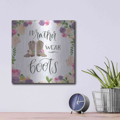 Luxe Metal Art 'Beautiful Country VII' by James Wiens, Metal Wall Art,12x12