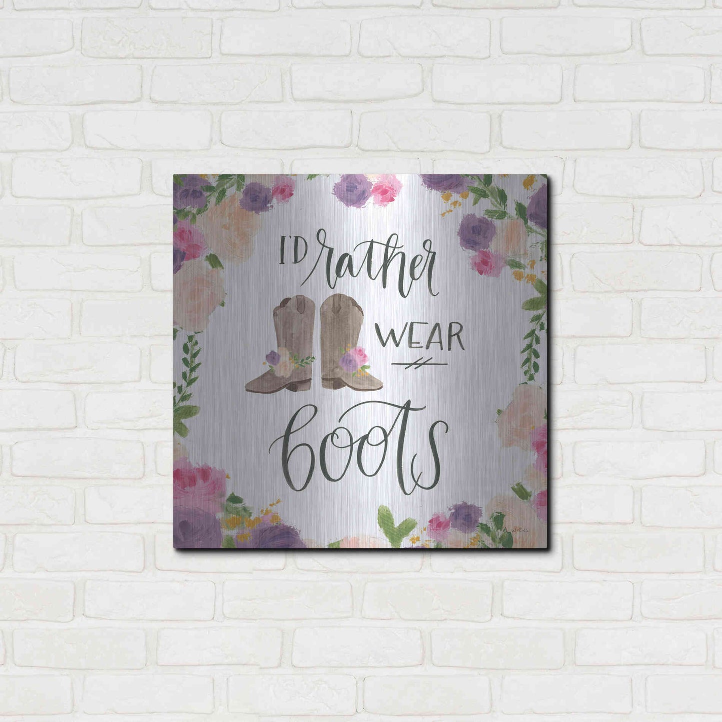 Luxe Metal Art 'Beautiful Country VII' by James Wiens, Metal Wall Art,24x24