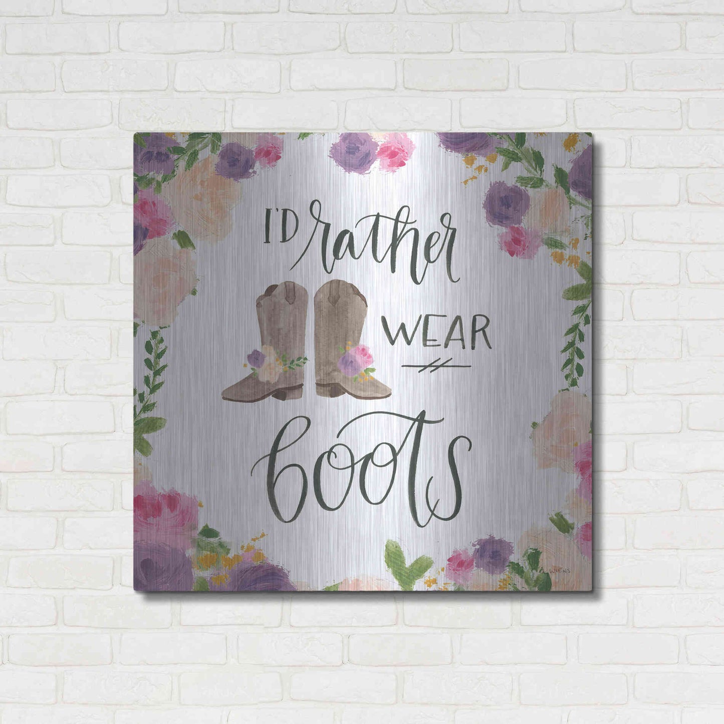 Luxe Metal Art 'Beautiful Country VII' by James Wiens, Metal Wall Art,36x36