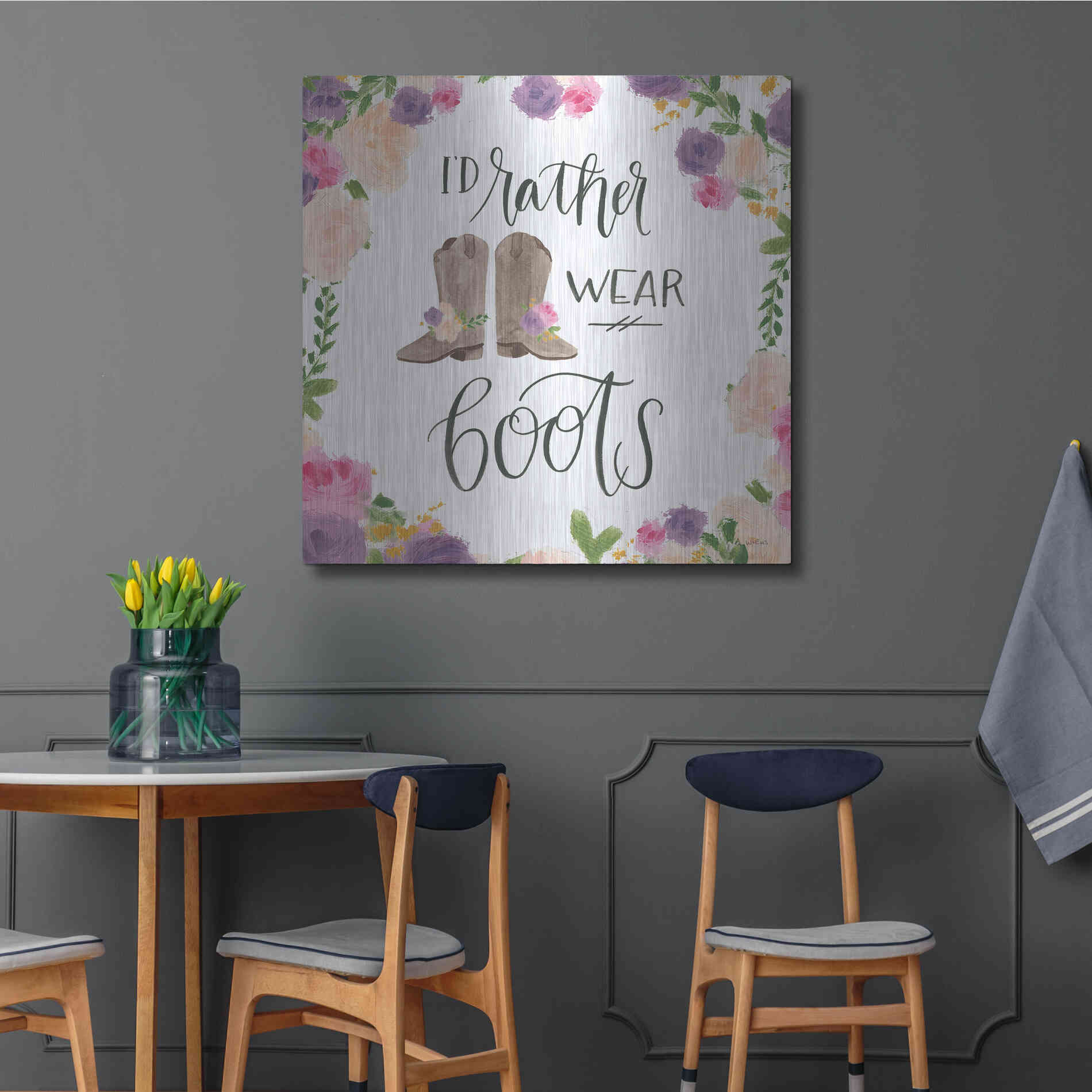 Luxe Metal Art 'Beautiful Country VII' by James Wiens, Metal Wall Art,36x36