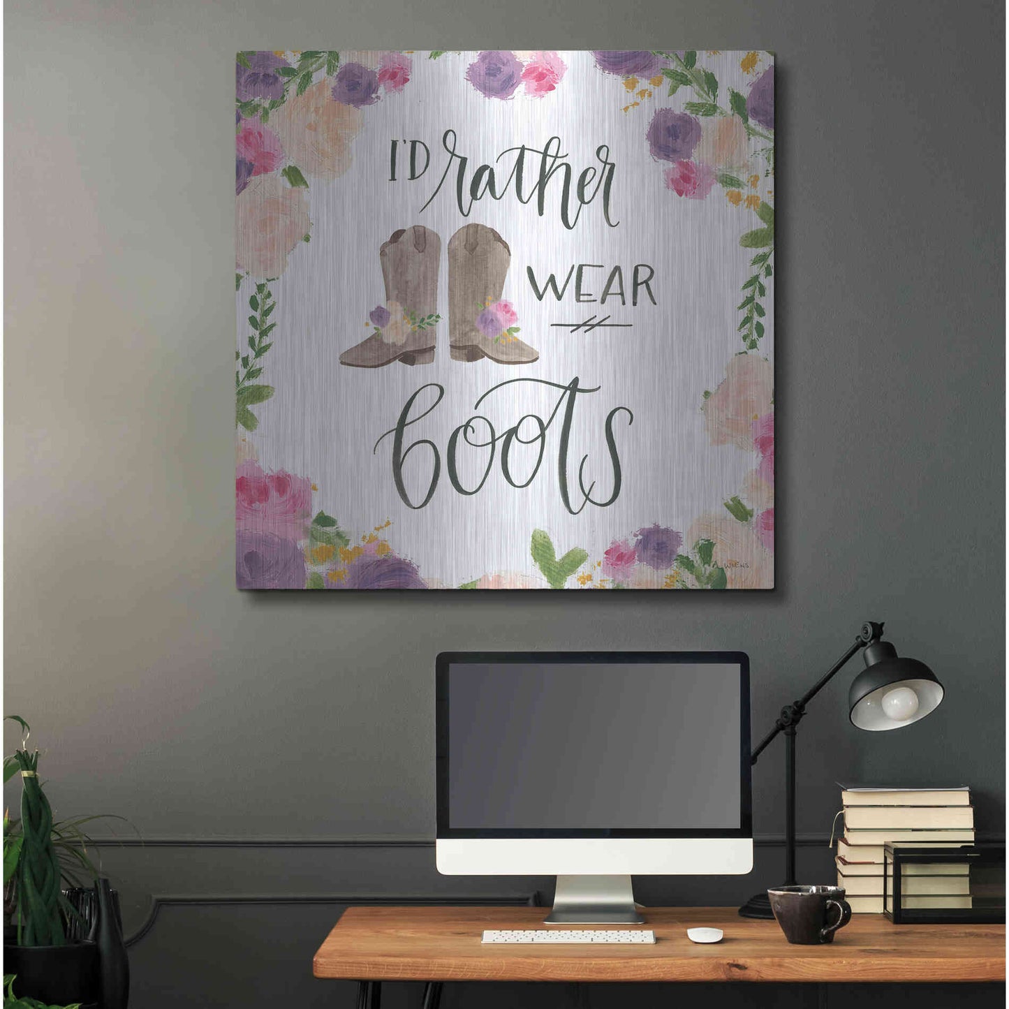 Luxe Metal Art 'Beautiful Country VII' by James Wiens, Metal Wall Art,36x36