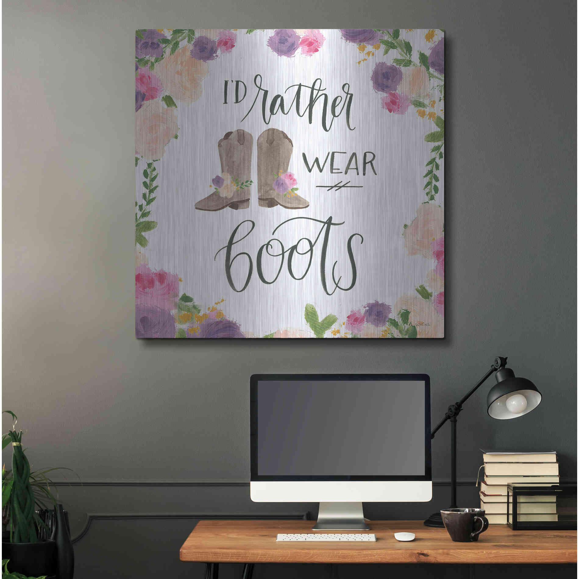 Luxe Metal Art 'Beautiful Country VII' by James Wiens, Metal Wall Art,36x36