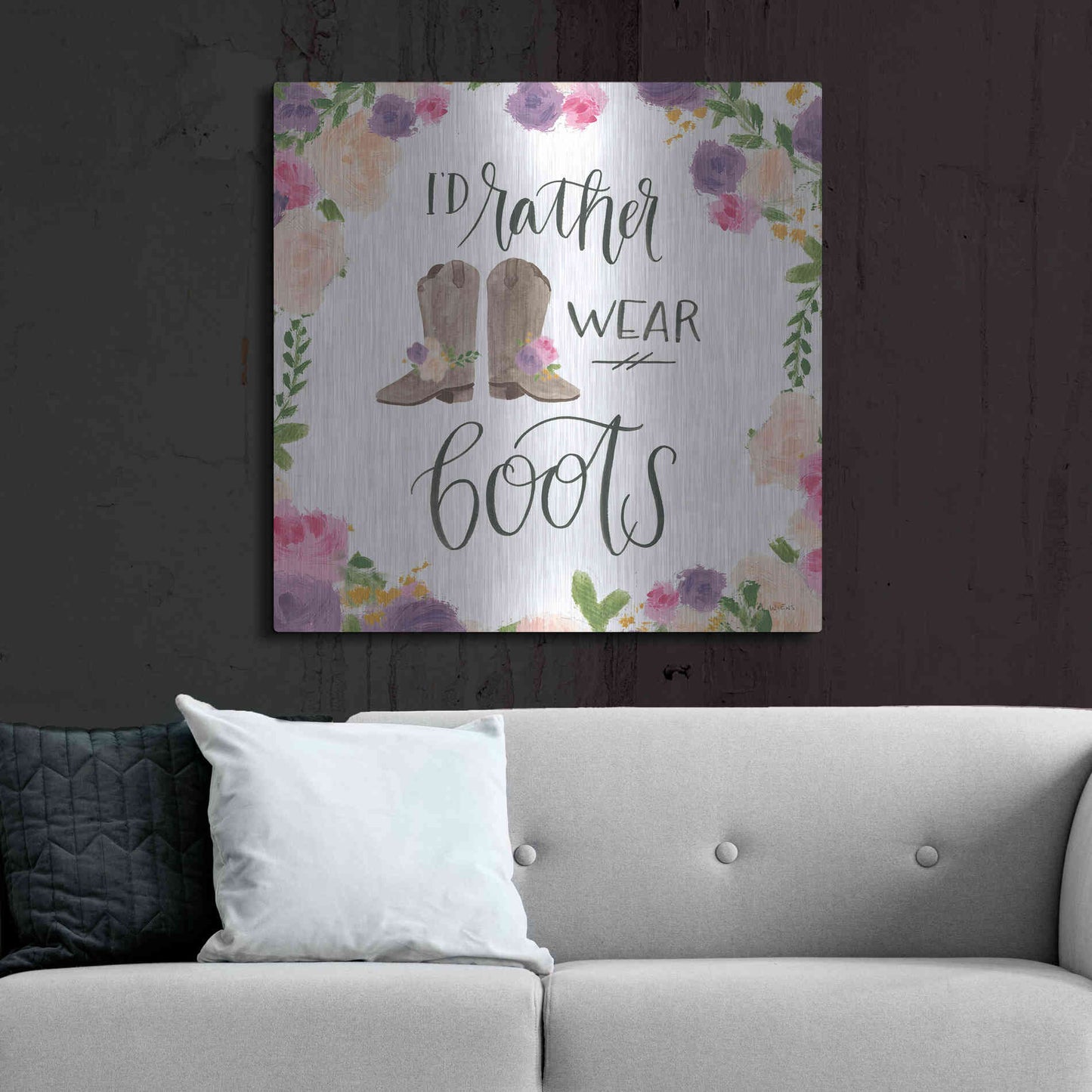 Luxe Metal Art 'Beautiful Country VII' by James Wiens, Metal Wall Art,36x36