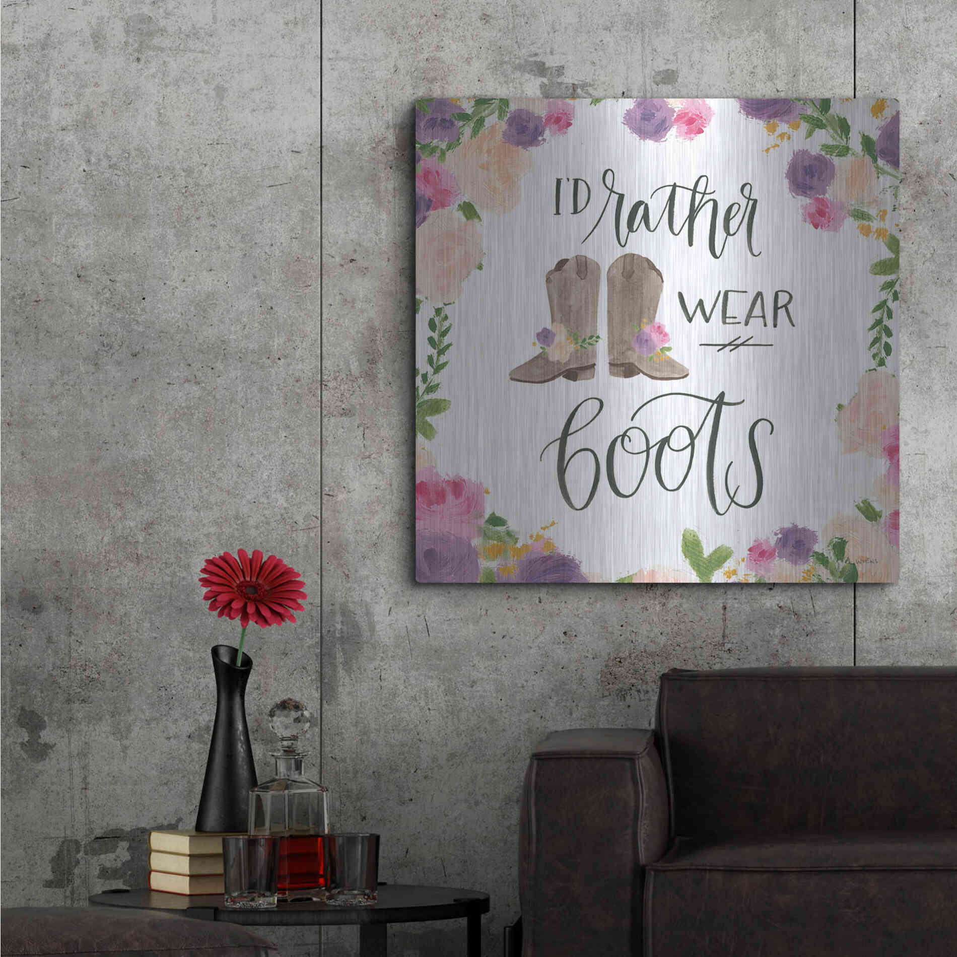 Luxe Metal Art 'Beautiful Country VII' by James Wiens, Metal Wall Art,36x36