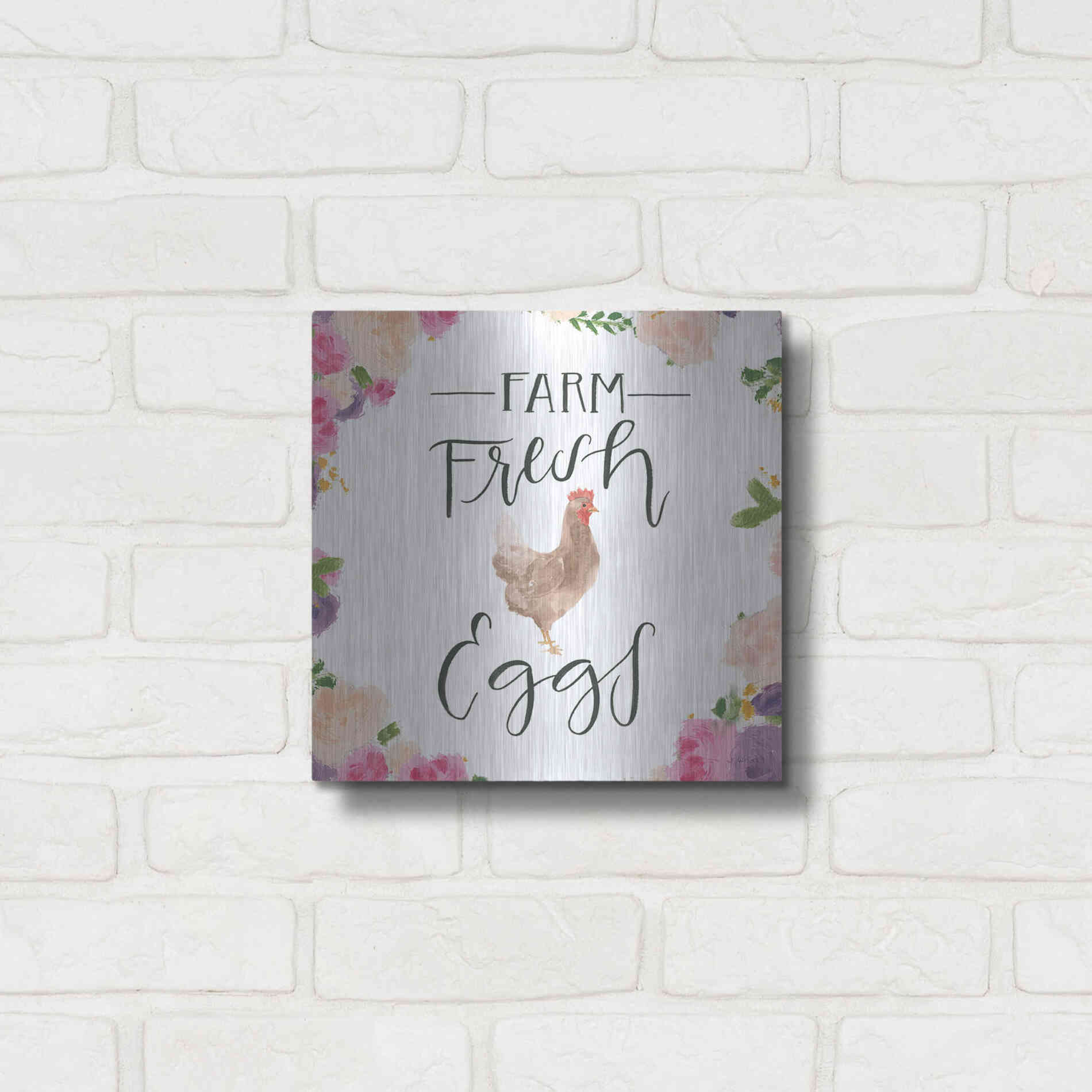 Luxe Metal Art 'Beautiful Country VIII' by James Wiens, Metal Wall Art,12x12