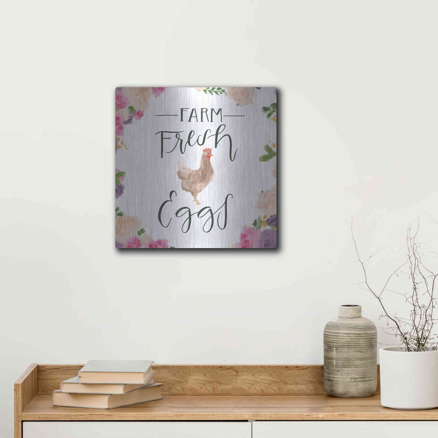 Luxe Metal Art 'Beautiful Country VIII' by James Wiens, Metal Wall Art,12x12