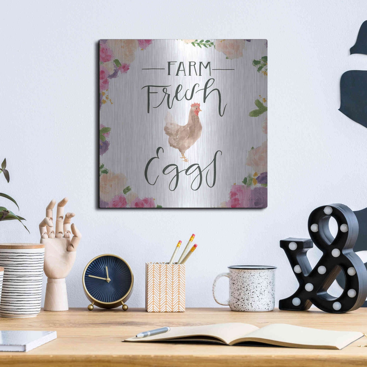 Luxe Metal Art 'Beautiful Country VIII' by James Wiens, Metal Wall Art,12x12