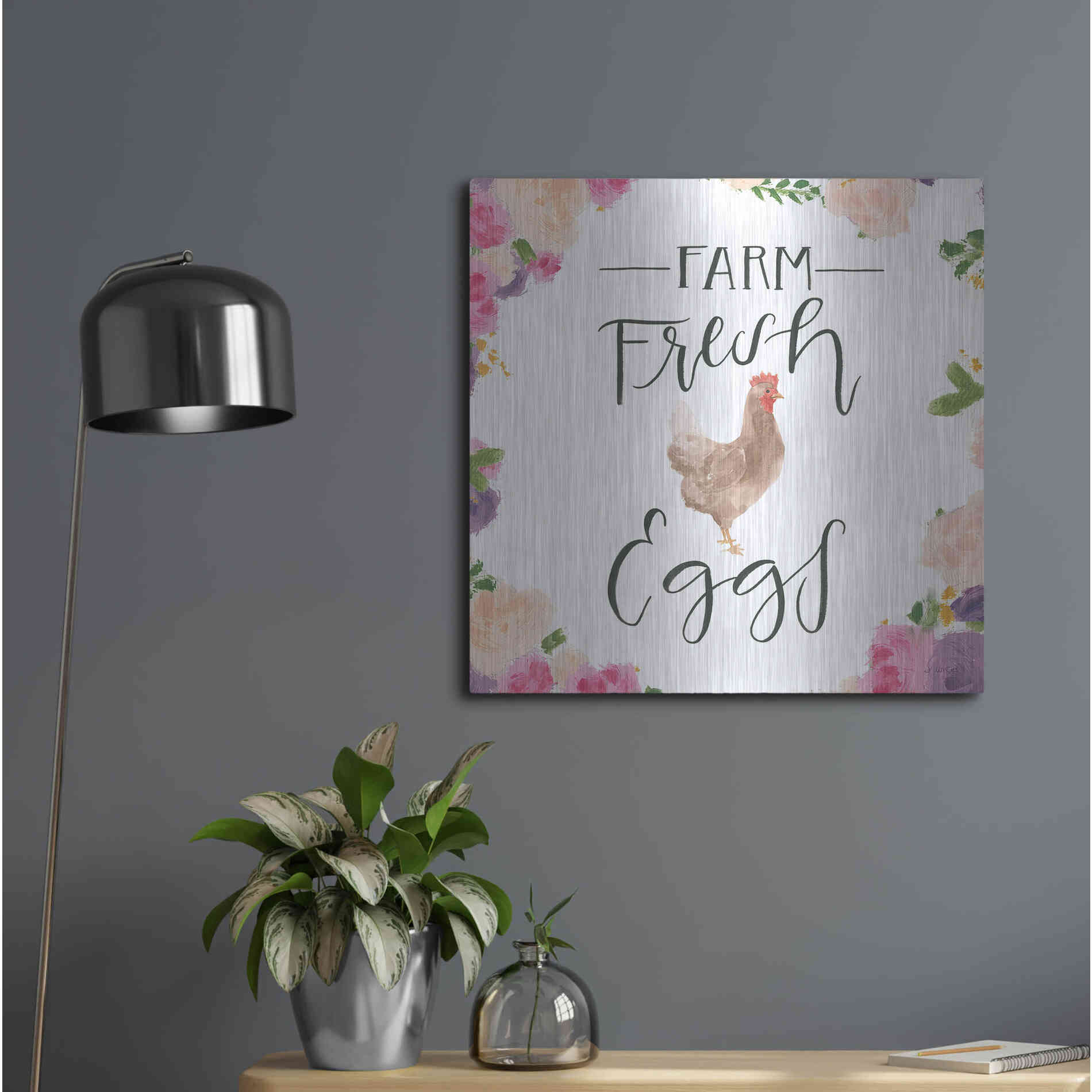 Luxe Metal Art 'Beautiful Country VIII' by James Wiens, Metal Wall Art,24x24