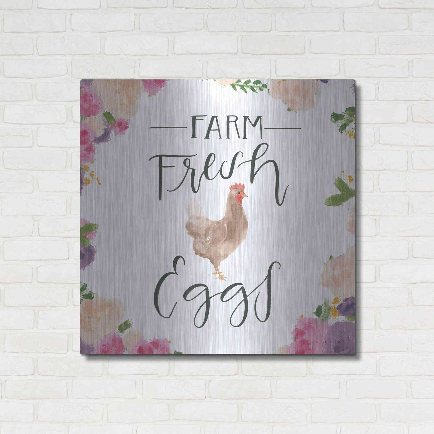 Luxe Metal Art 'Beautiful Country VIII' by James Wiens, Metal Wall Art,36x36