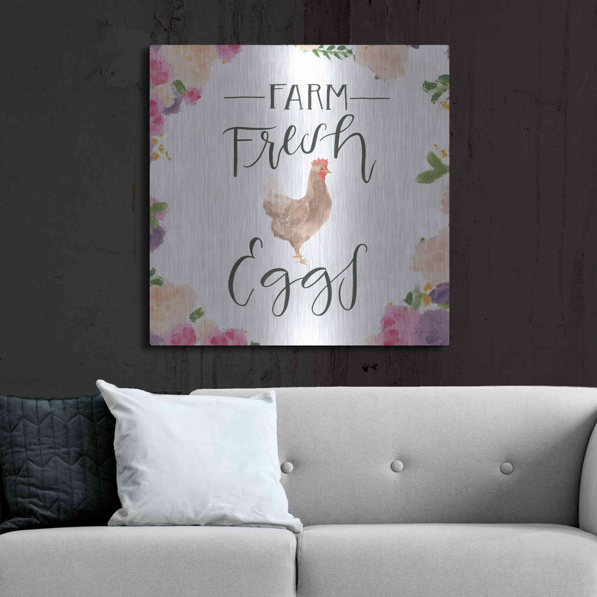 Luxe Metal Art 'Beautiful Country VIII' by James Wiens, Metal Wall Art,36x36