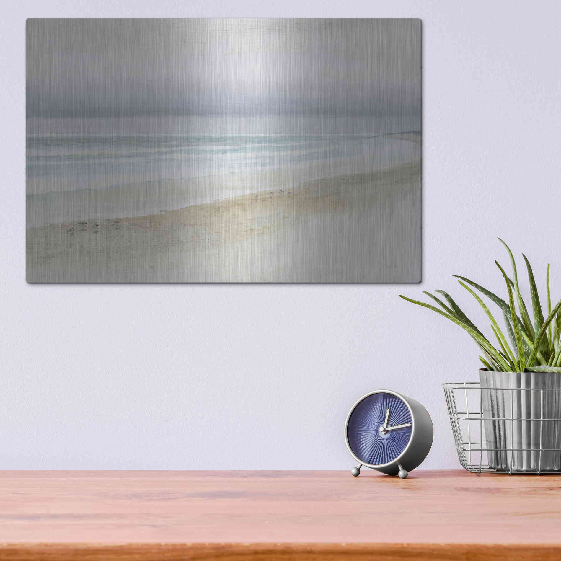 Luxe Metal Art 'Serene Seaside' by James Wiens, Metal Wall Art,16x12