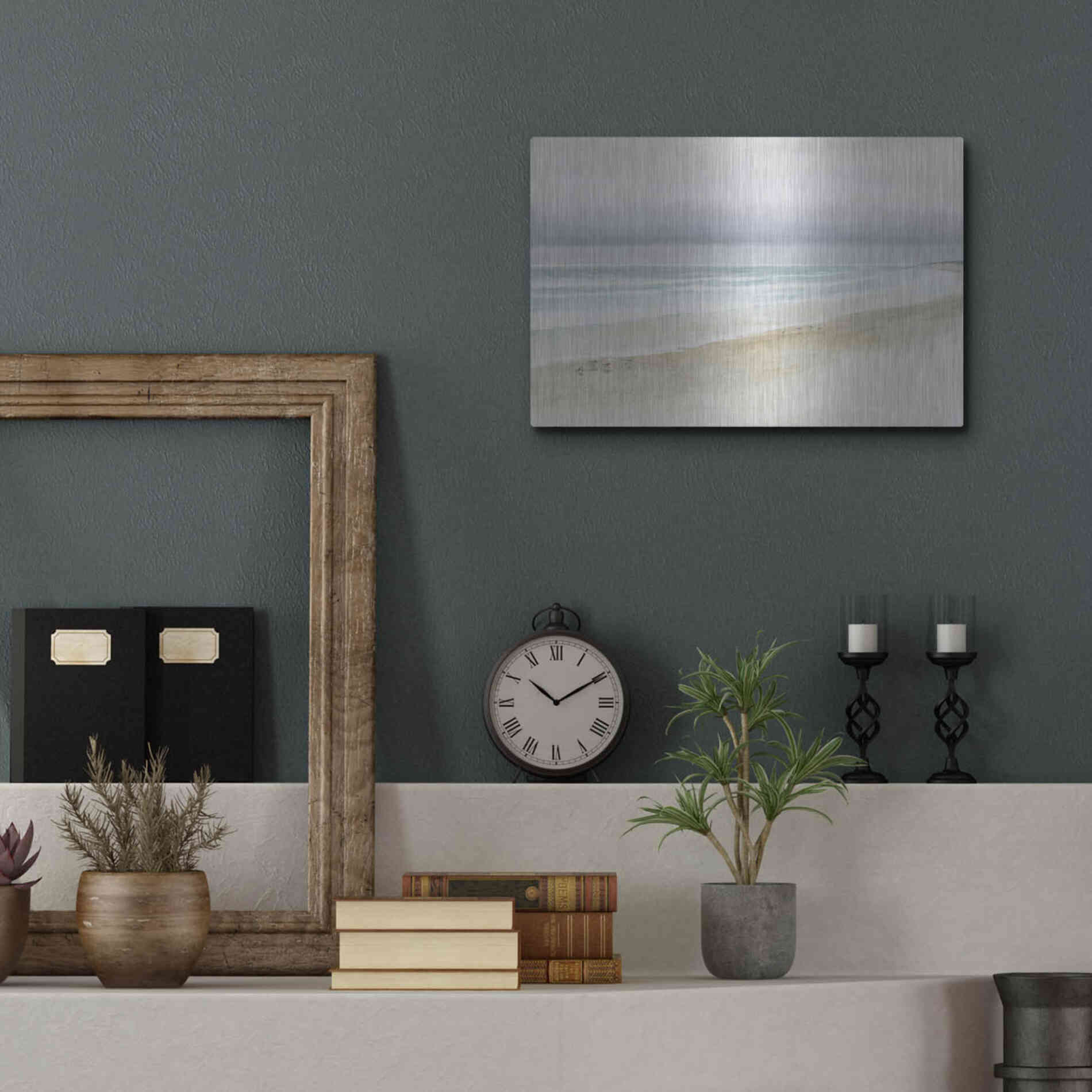 Luxe Metal Art 'Serene Seaside' by James Wiens, Metal Wall Art,16x12