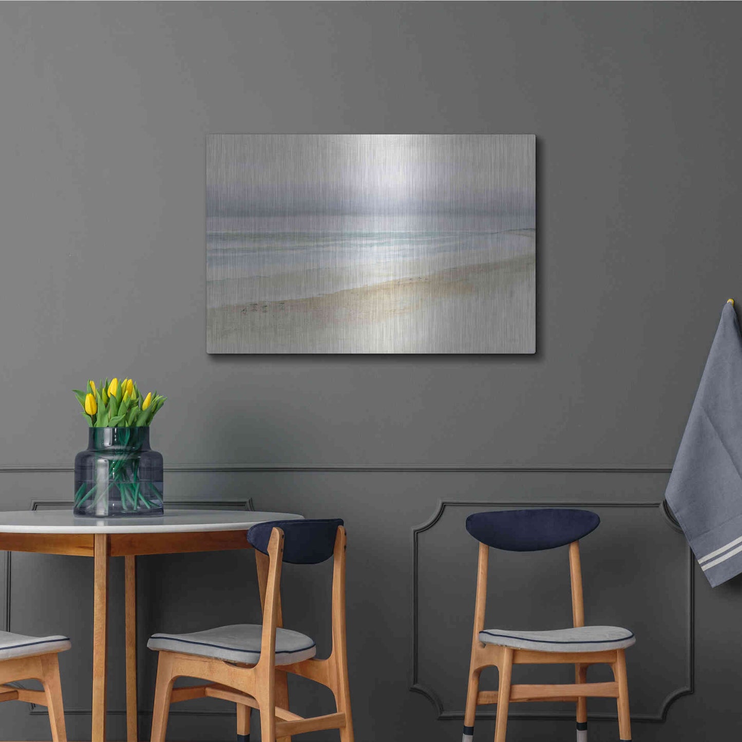 Luxe Metal Art 'Serene Seaside' by James Wiens, Metal Wall Art,36x24
