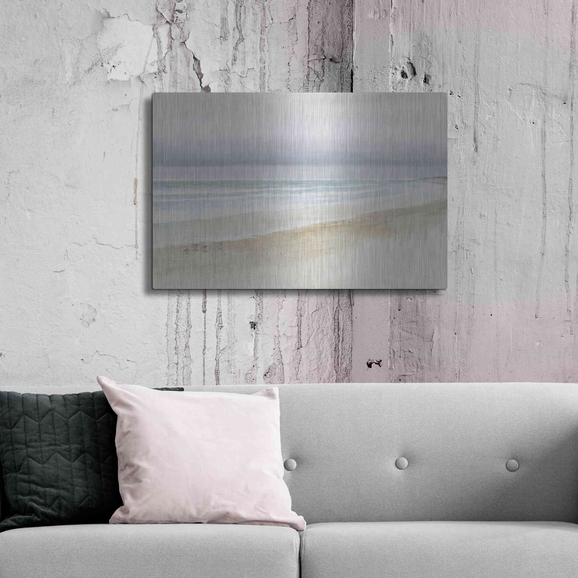 Luxe Metal Art 'Serene Seaside' by James Wiens, Metal Wall Art,36x24