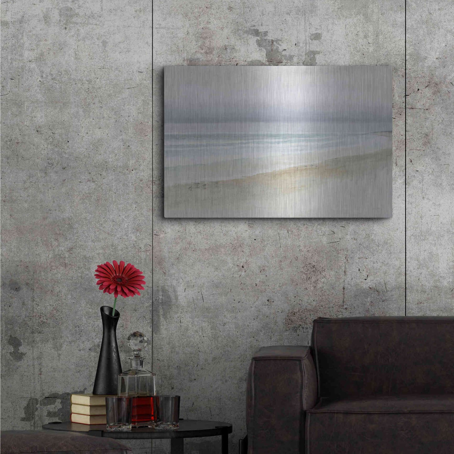 Luxe Metal Art 'Serene Seaside' by James Wiens, Metal Wall Art,36x24