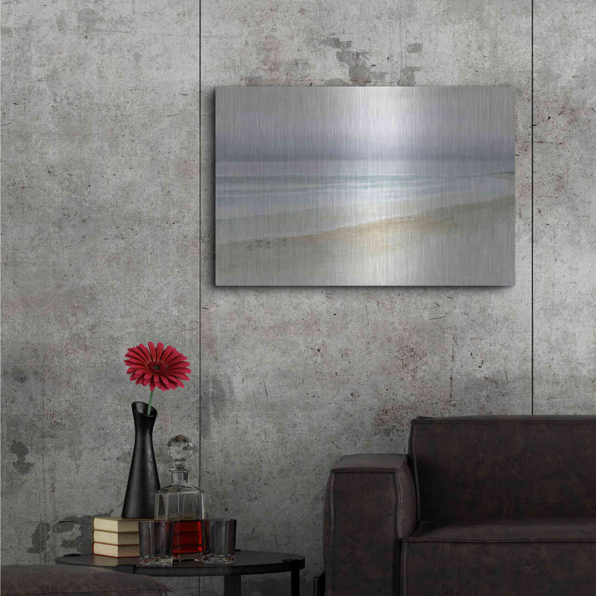 Luxe Metal Art 'Serene Seaside' by James Wiens, Metal Wall Art,36x24