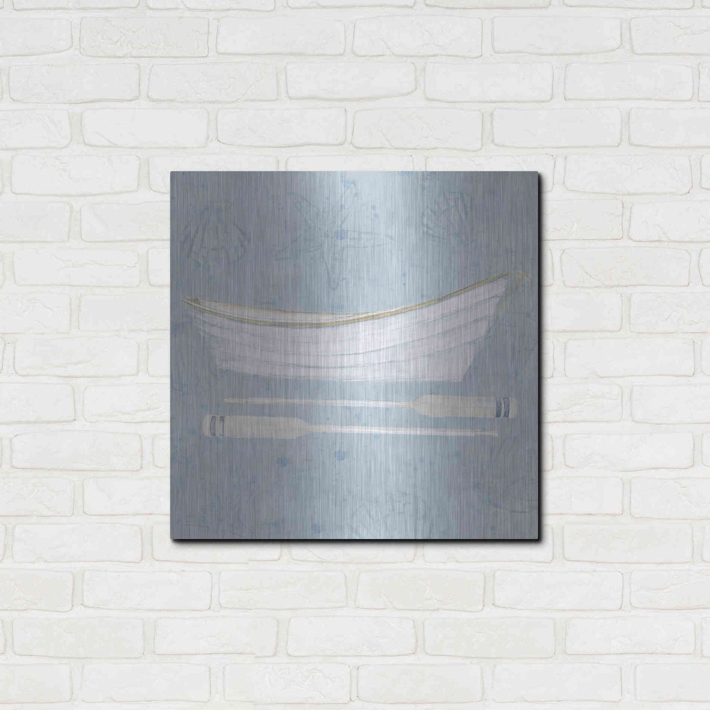 Luxe Metal Art 'Serene Seaside I' by James Wiens, Metal Wall Art,24x24