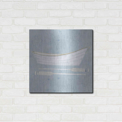 Luxe Metal Art 'Serene Seaside I' by James Wiens, Metal Wall Art,24x24