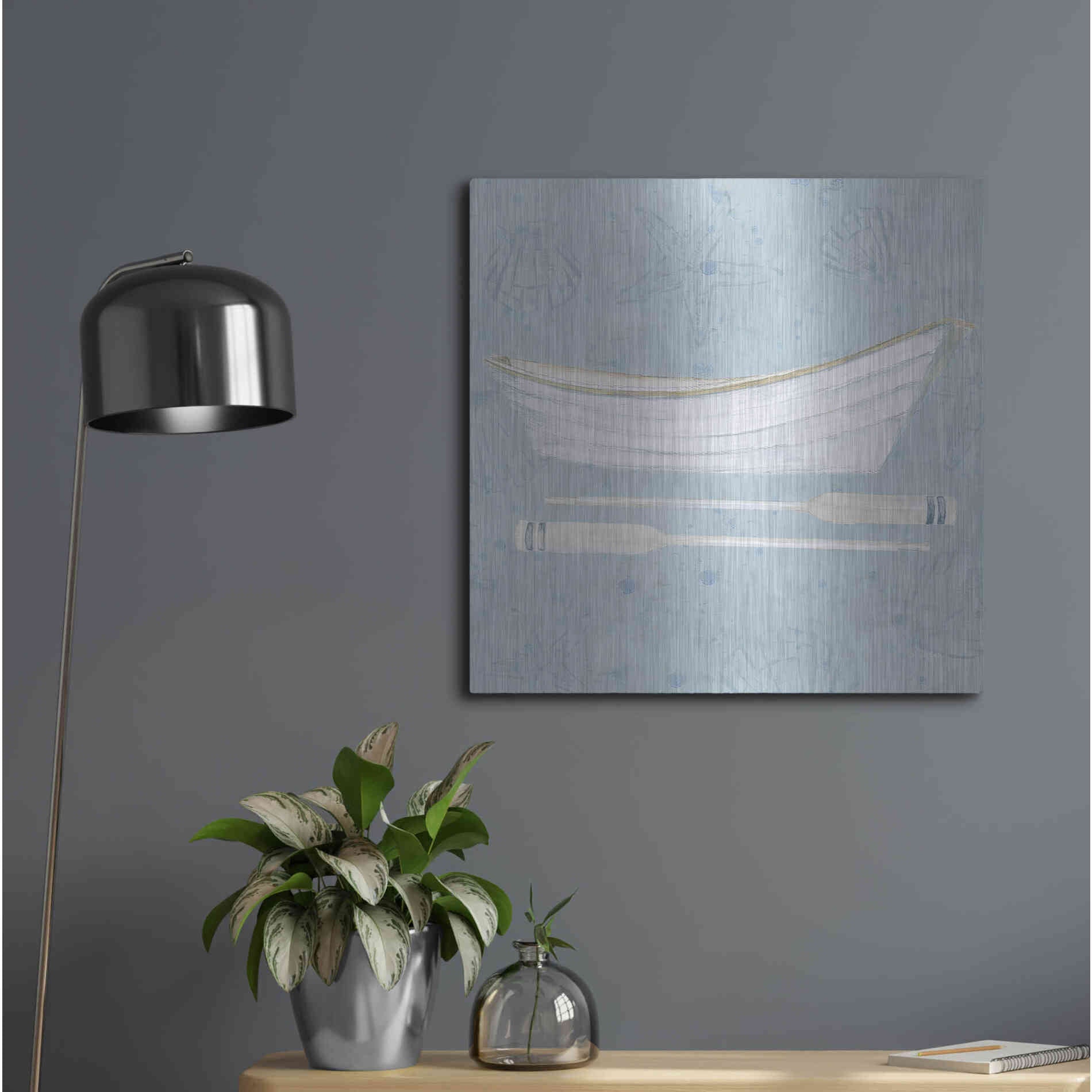 Luxe Metal Art 'Serene Seaside I' by James Wiens, Metal Wall Art,24x24