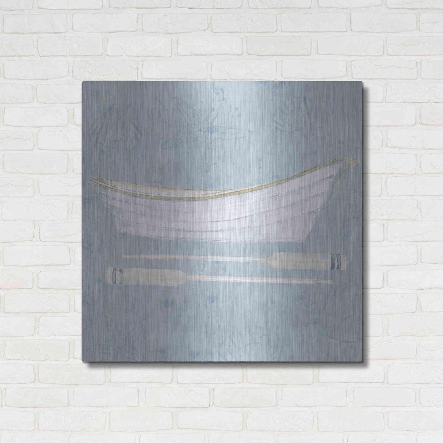 Luxe Metal Art 'Serene Seaside I' by James Wiens, Metal Wall Art,36x36