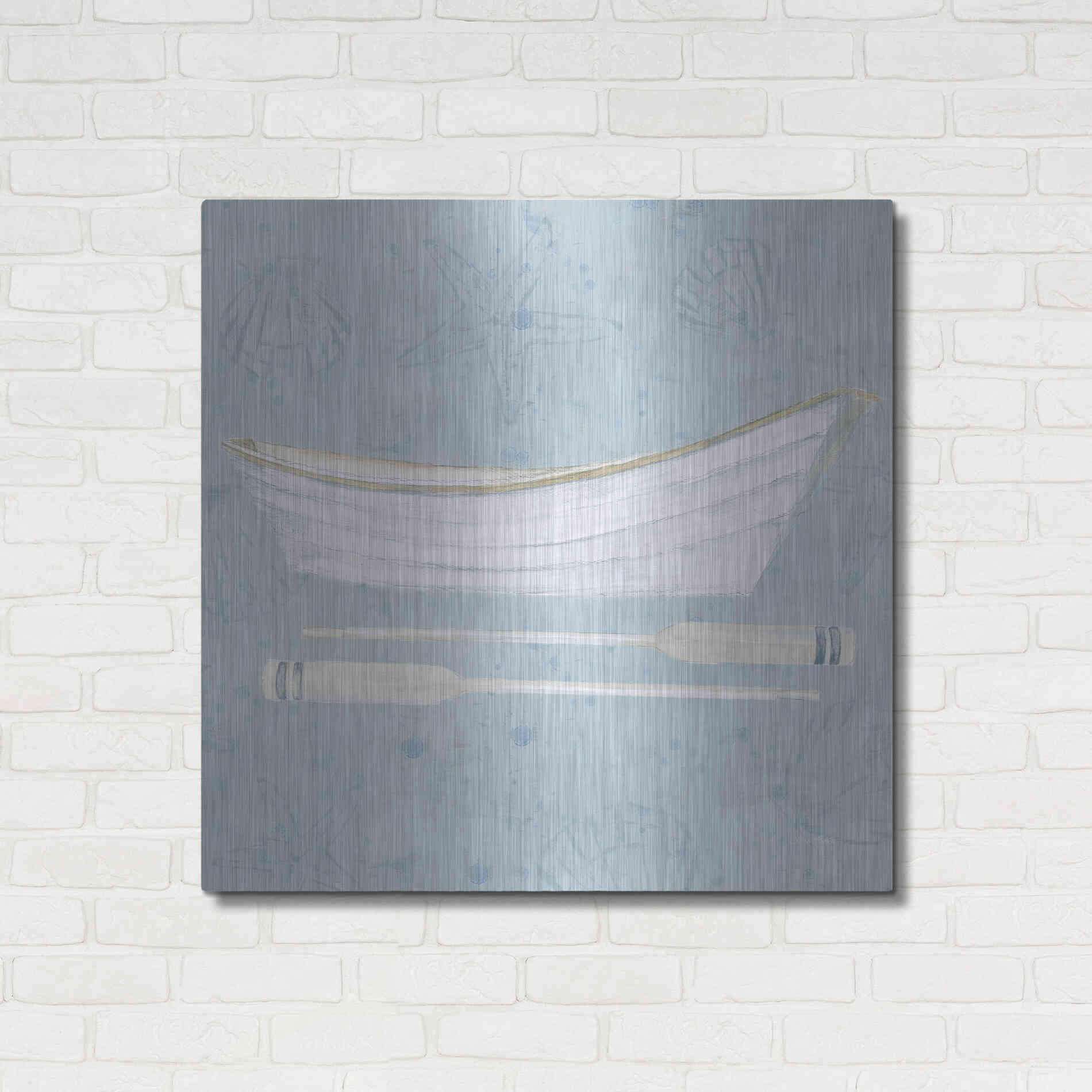 Luxe Metal Art 'Serene Seaside I' by James Wiens, Metal Wall Art,36x36