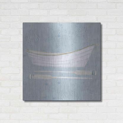 Luxe Metal Art 'Serene Seaside I' by James Wiens, Metal Wall Art,36x36