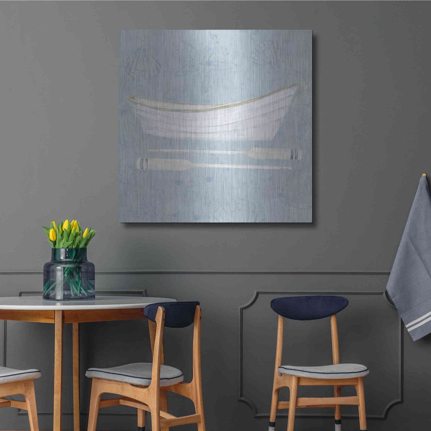 Luxe Metal Art 'Serene Seaside I' by James Wiens, Metal Wall Art,36x36