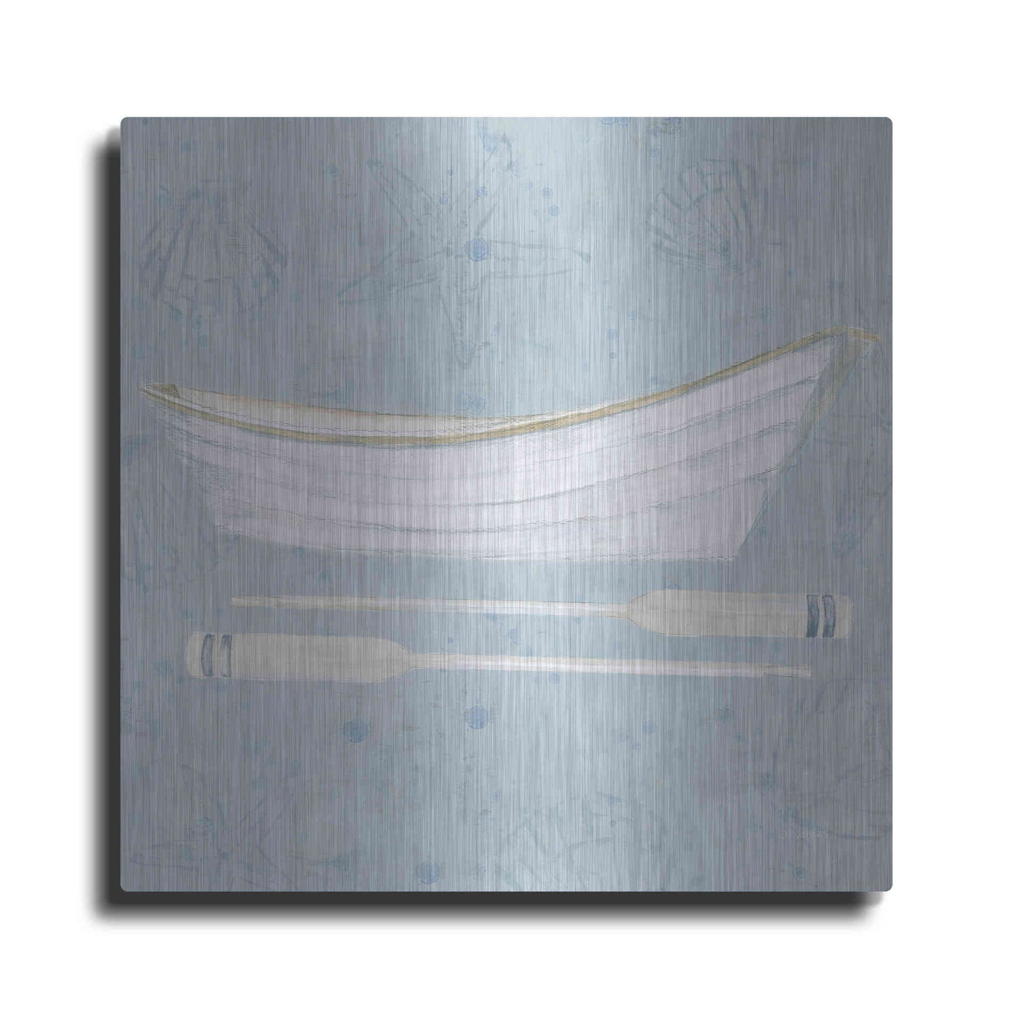 Luxe Metal Art 'Serene Seaside I' by James Wiens, Metal Wall Art