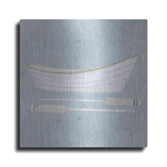 Luxe Metal Art 'Serene Seaside I' by James Wiens, Metal Wall Art